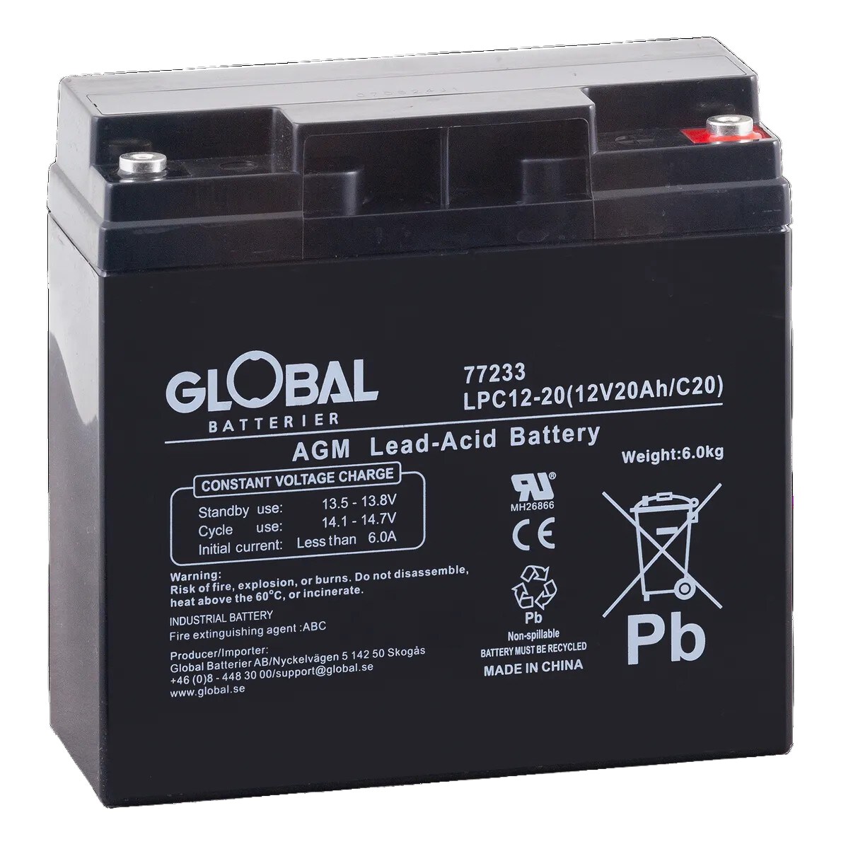 Batteri, 12V 22Ah AGM