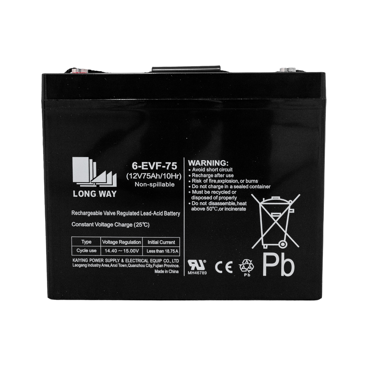 Batteri 12V 75Ah AGM - JR